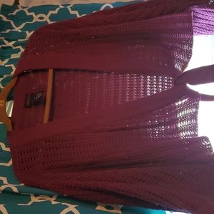 Torrid sz 3 Purple wrap crop top sweater